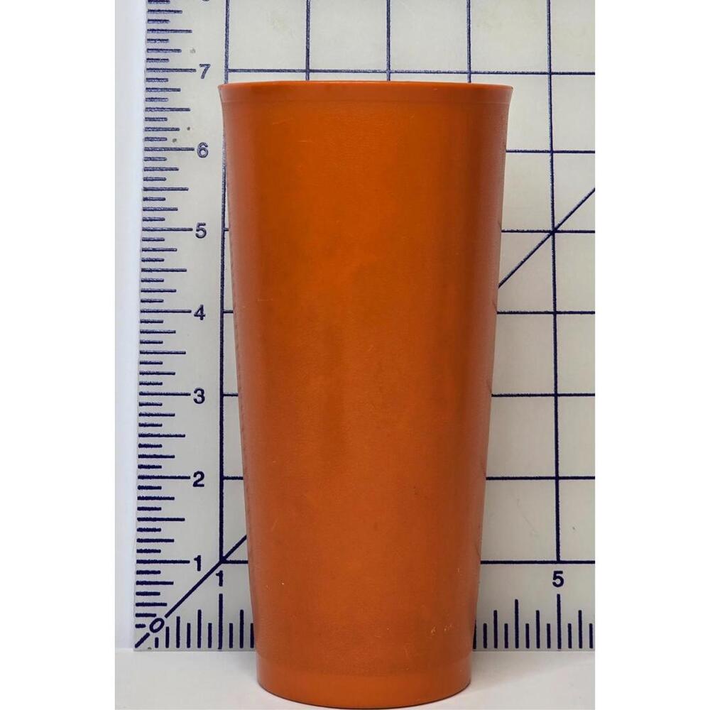 VINTAGE TUPPERWARE STACKABLE TUMBLER CUP IN HARVEST ORANGE‎ COLOR SIZE: 16oz - Picture 2 of 4